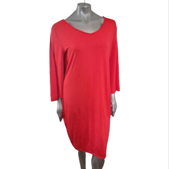 🪻BOGO🪻 Red Batwing Bodycon Dress Size XXL NWOT - Picture 3 of 8